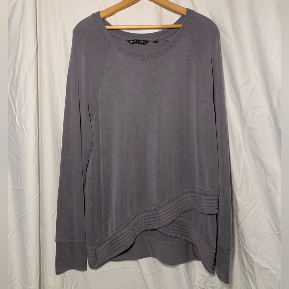 Athleta Gray Long Sleeve Top